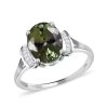 Luxoro 10K White Gold Premium Green Tanzanite And G-H I3 Diamond Ring 3.25 Ctw (Del. In 5-7 Days) -Jewelry store 7516207