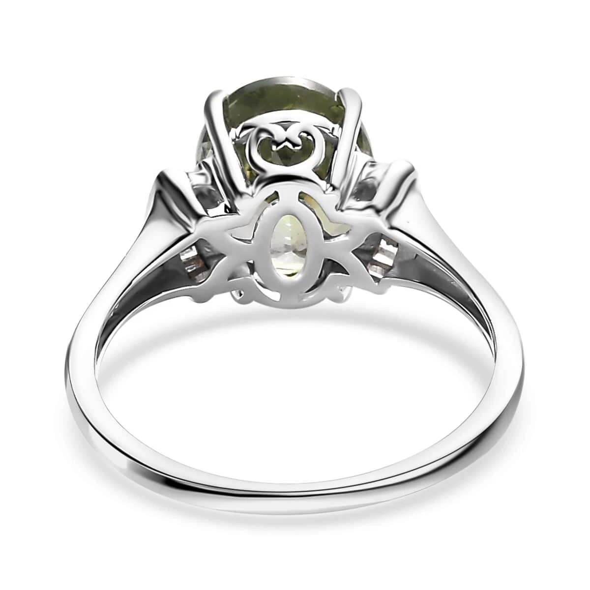 Luxoro 10K White Gold Premium Green Tanzanite And G-H I3 Diamond Ring 3.25 Ctw (Del. In 5-7 Days) 7 Luxoro 10K White Gold Premium Green Tanzanite And G-H I3 Diamond Ring 3.25 Ctw (Del. In 5-7 Days) - Image 5