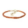 Tangerine Kyanite Beaded Bracelet In 14K Yellow Gold Over Sterling Silver (7.25 In) 28.00 Ctw -Jewelry store 7516389