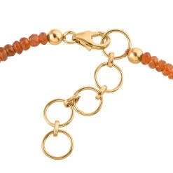 Tangerine Kyanite Beaded Bracelet In 14K Yellow Gold Over Sterling Silver (7.25 In) 28.00 Ctw -Jewelry store 7516389 3