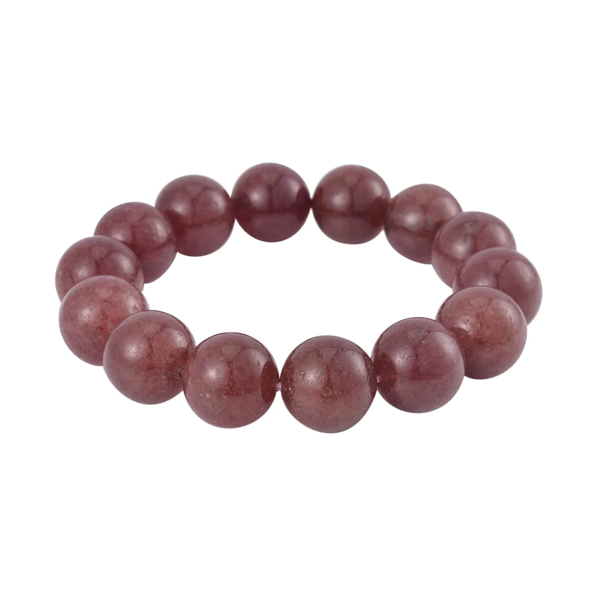 Strawberry Quartz Beaded Stretch Bracelet 406.00 Ctw 5 Strawberry Quartz Beaded Stretch Bracelet 406.00 Ctw - Image 3