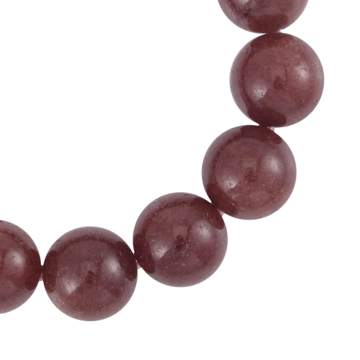 Strawberry Quartz Beaded Stretch Bracelet 406.00 Ctw 6 Strawberry Quartz Beaded Stretch Bracelet 406.00 Ctw - Image 4