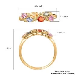 SOLD 14K Yellow Gold Multi Sapphire And I1-I2 Natural Yellow Diamond Ring 1.65 Ctw Image Number 0 Hover Your Mouse Over An Image To Zoom Share : 7521699 14K Yellow Gold Multi Sa -Jewelry store 7521699 6