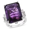 AAA African Amethyst, Multi Gemstone Ring In Platinum Over Sterling Silver 22.15 Ctw -Jewelry store 7522233