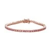 Premium Morro Redondo Pink Tourmaline Tennis Bracelet In Vermeil Rose Gold Over Sterling Silver (7.25 In) 6.10 Ctw -Jewelry store 7532416
