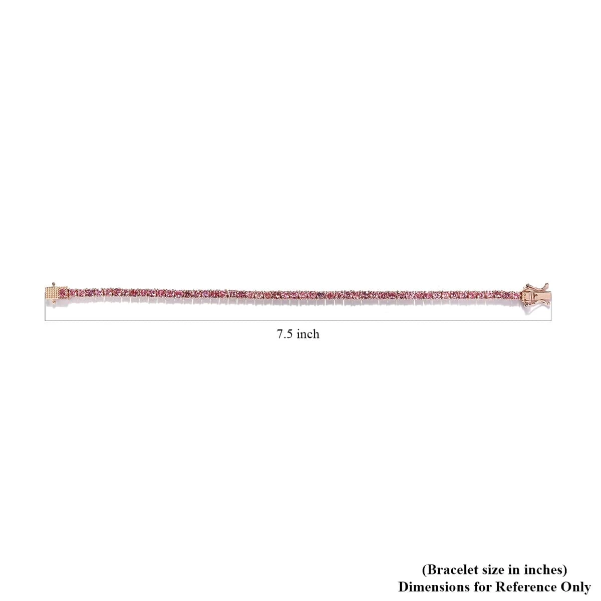 Premium Morro Redondo Pink Tourmaline Tennis Bracelet In Vermeil Rose Gold Over Sterling Silver (7.25 In) 6.10 Ctw 7 Premium Morro Redondo Pink Tourmaline Tennis Bracelet In Vermeil Rose Gold Over Sterling Silver (7.25 In) 6.10 Ctw - Image 5