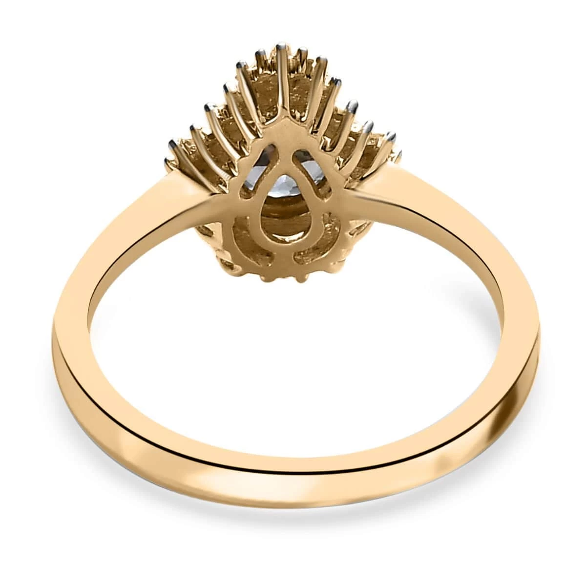 Luxoro 10K Yellow Gold Premium Green Tanzanite And G-H I3 Diamond Halo Ring 0.85 Ctw (Del. In 5-7 Days) 7 Luxoro 10K Yellow Gold Premium Green Tanzanite And G-H I3 Diamond Halo Ring 0.85 Ctw (Del. In 5-7 Days) - Image 5