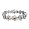 Premium Ethiopian Welo Opal And Multi-Tourmaline Floral Bracelet In Platinum Over Sterling Silver (7.25 In) 17.00 Ctw