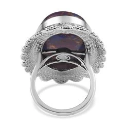 Mojave Purple Turquoise Solitaire Ring In Platinum Over Copper With Magnet 17.75 Ctw 12 Mojave Purple Turquoise Solitaire Ring In Platinum Over Copper With Magnet 17.75 Ctw -Jewelry store 7532964 4