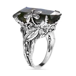 Artisan Crafted Malagasy Labradorite Ring ,Labradorite Dragonfly Ring ,Sterling Silver Ring , Solitaire Ring 12.35 Ctw -Jewelry store 7533808 3