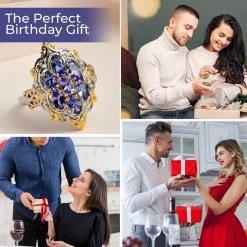 Premium Tanzanite Ring In Vermeil YG And Platinum Over Sterling Silver 1.65 Ctw 14 Premium Tanzanite Ring In Vermeil YG And Platinum Over Sterling Silver 1.65 Ctw -Jewelry store 7534184 3