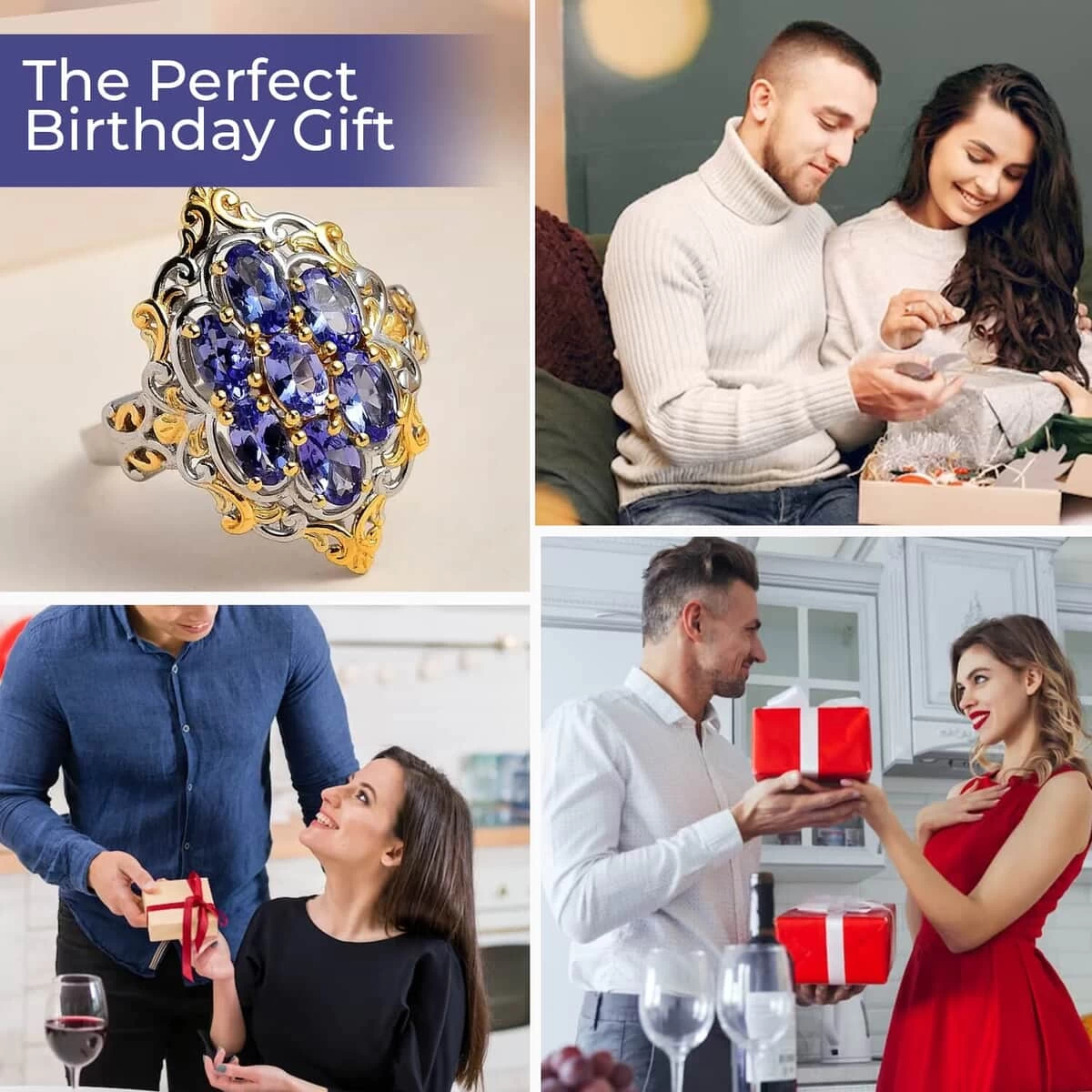 Premium Tanzanite Ring In Vermeil YG And Platinum Over Sterling Silver 1.65 Ctw 6 Premium Tanzanite Ring In Vermeil YG And Platinum Over Sterling Silver 1.65 Ctw - Image 4