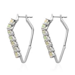 Value Buy Premium Ethiopian Welo Opal Hoop Earrings In Platinum Over Sterling Silver 2.50 Ctw 10 Value Buy Premium Ethiopian Welo Opal Hoop Earrings In Platinum Over Sterling Silver 2.50 Ctw -Jewelry store 7534497 3