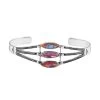 Santa Fe Style Multi Gemstone Cuff Bracelet In Sterling Silver (7.00 In) 12.00 Ctw 2 Santa Fe Style Multi Gemstone Cuff Bracelet In Sterling Silver (7.00 In) 12.00 Ctw -Jewelry store 7534813