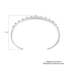 Santa Fe Style Plum Coral Cuff Bracelet In Sterling Silver (6.50 In) 16.25 Ctw -Jewelry store 7535043 3