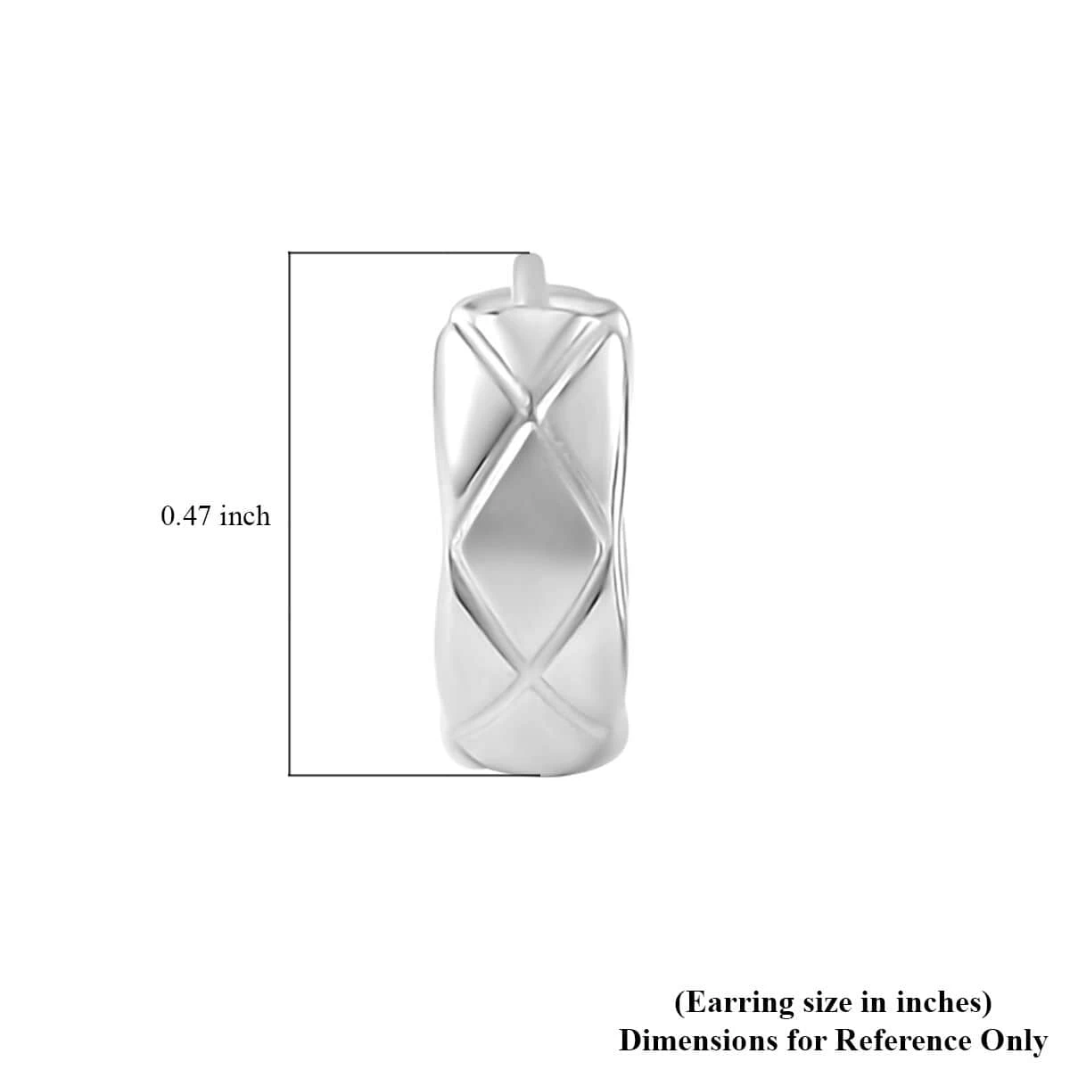 950 Platinum Textured Hoop Earrings 3.50 Grams 7 950 Platinum Textured Hoop Earrings 3.50 Grams - Image 5