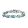 Madagascar Paraiba Apatite 2 Row Bracelet In Platinum Over Sterling Silver (6.50 In) 12.85 Ctw 1 Madagascar Paraiba Apatite 2 Row Bracelet In Platinum Over Sterling Silver (6.50 In) 12.85 Ctw -Jewelry store 7535905