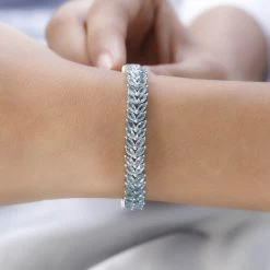 Madagascar Paraiba Apatite 2 Row Bracelet In Platinum Over Sterling Silver (6.50 In) 12.85 Ctw 9 Madagascar Paraiba Apatite 2 Row Bracelet In Platinum Over Sterling Silver (6.50 In) 12.85 Ctw -Jewelry store 7535905 2
