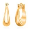 24K Yellow Gold Electroform Hoop Earrings 6.15 Grams -Jewelry store 7536032