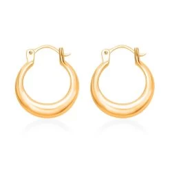 24K Yellow Gold Electroform Hoop Earrings 6.15 Grams -Jewelry store 7536032 3