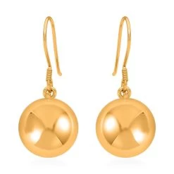Ankur Treasure Chest 24K Yellow Gold Electroform Beads Dangle Earrings 4.50 Grams