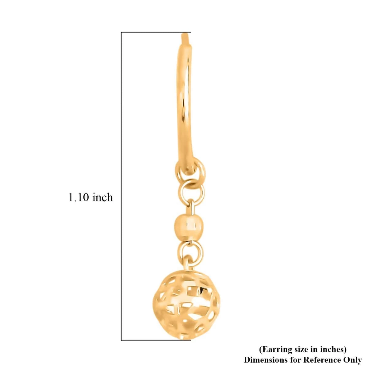 24K Yellow Gold Electroform Drop Earrings 2 Grams 7 24K Yellow Gold Electroform Drop Earrings 2 Grams - Image 5