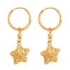 24K Yellow Gold Electroform Star Drop Earrings 3.40 Grams 1 24K Yellow Gold Electroform Star Drop Earrings 3.40 Grams -Jewelry store 7536647