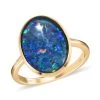 Luxoro 10K Yellow Gold Boulder Opal Triplet Ring 3.35 Ctw 1 Luxoro 10K Yellow Gold Boulder Opal Triplet Ring 3.35 Ctw -Jewelry store 7536752