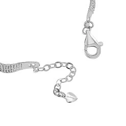 950 Platinum Electroform Diamond-Cut Wishbone Band Bangle Bracelet (7.50 In) 14.30 Grams -Jewelry store 7537056 3