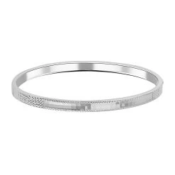950 Platinum Textured Bangle Bracelet (7.50 In) 23.25 Grams