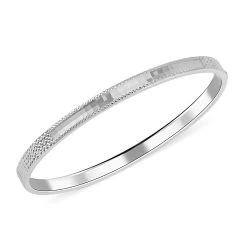 950 Platinum Textured Bangle Bracelet (7.50 In) 23.25 Grams -Jewelry store 7537108 2