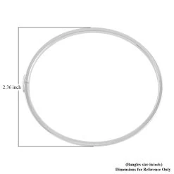 950 Platinum Textured Bangle Bracelet (7.50 In) 23.25 Grams -Jewelry store 7537108 5