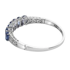 Color Change Fluorite (IR) Bangle Bracelet In Platinum Over Sterling Silver (7.25 In) 17.85 Ctw -Jewelry store 7538406 3