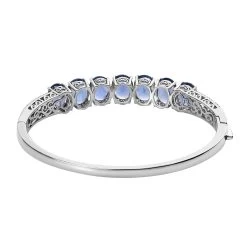 Color Change Fluorite (IR) Bangle Bracelet In Platinum Over Sterling Silver (7.25 In) 17.85 Ctw -Jewelry store 7538406 4