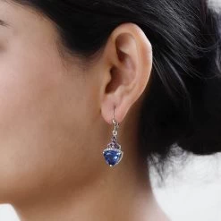 Color Change Fluorite (IR) And Orissa Rhodolite Garnet Lever Back Earrings In Platinum Over Sterling Silver 8.25 Ctw -Jewelry store 7538480 2