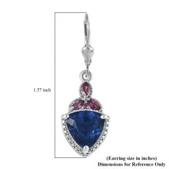 Color Change Fluorite (IR) And Orissa Rhodolite Garnet Lever Back Earrings In Platinum Over Sterling Silver 8.25 Ctw -Jewelry store 7538480 4