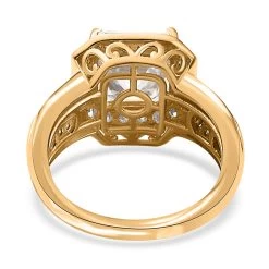 Moissanite Ring In Vermeil Yellow Gold Over Sterling Silver 4.85 Ctw -Jewelry store 7538645 4