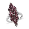 Premium Anthill Garnet Elongated Ring In Platinum Over Sterling Silver 2.60 Ctw