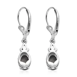 Bankacha Natural Black Star Sapphire Lever Back Earrings In Platinum Over Sterling Silver 2.50 Ctw -Jewelry store 7540068 3
