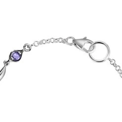 Tanzanite Station Bracelet In Sterling Silver, 925 Sterling Silver Bracelet For Women (7.25 In) 0.85 Ctw -Jewelry store 7540728 5
