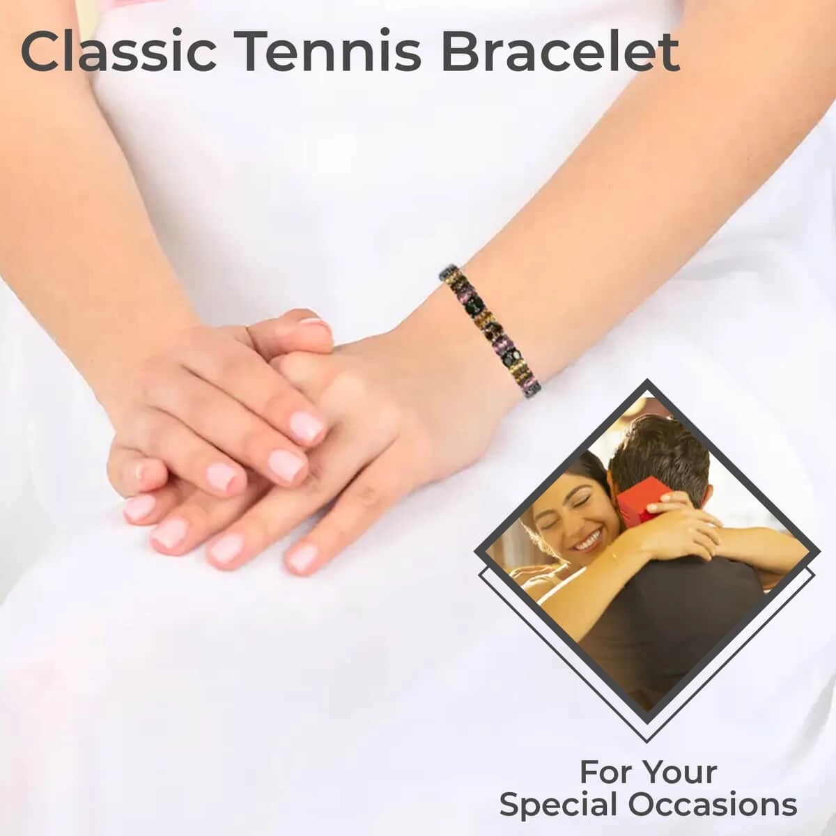 Multi-Tourmaline Double Row Bracelet In Platinum Over Sterling Silver (8.00 In) (19.65 G) 27.25 Ctw 5 Multi-Tourmaline Double Row Bracelet In Platinum Over Sterling Silver (8.00 In) (19.65 G) 27.25 Ctw - Image 3