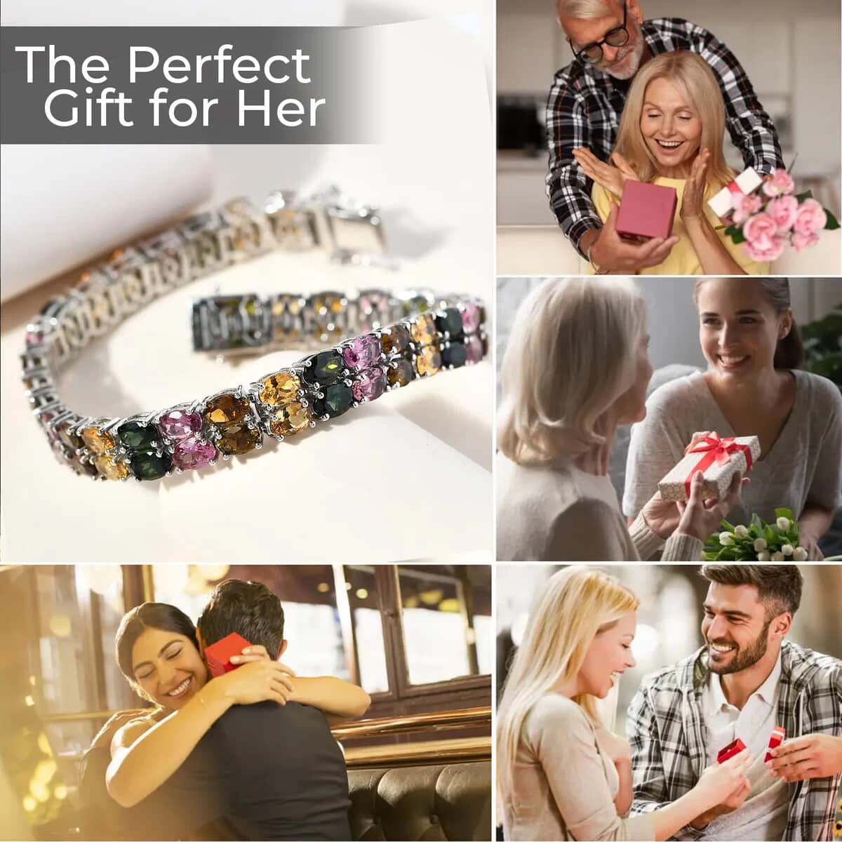 Multi-Tourmaline Double Row Bracelet In Platinum Over Sterling Silver (8.00 In) (19.65 G) 27.25 Ctw 6 Multi-Tourmaline Double Row Bracelet In Platinum Over Sterling Silver (8.00 In) (19.65 G) 27.25 Ctw - Image 4