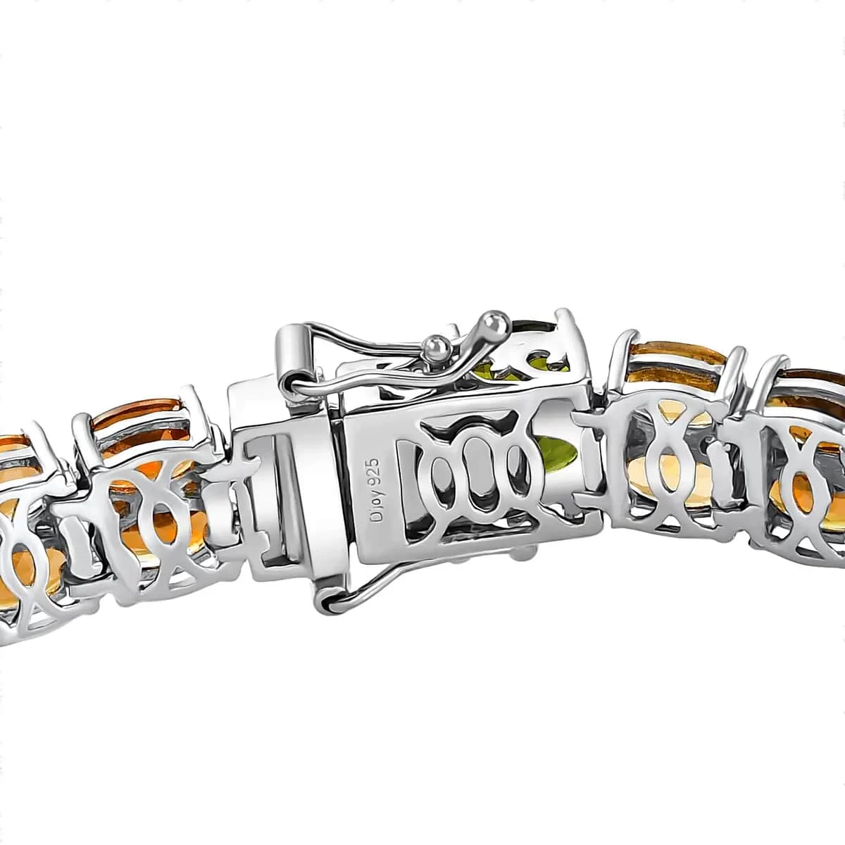 Multi-Tourmaline Double Row Bracelet In Platinum Over Sterling Silver (8.00 In) (19.65 G) 27.25 Ctw 7 Multi-Tourmaline Double Row Bracelet In Platinum Over Sterling Silver (8.00 In) (19.65 G) 27.25 Ctw - Image 5