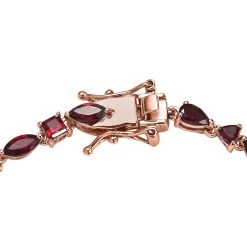 Premium Anthill Garnet Bracelet In Vermeil RG Over Sterling Silver (6.50 In) 6.85 Ctw 10 Premium Anthill Garnet Bracelet In Vermeil RG Over Sterling Silver (6.50 In) 6.85 Ctw -Jewelry store 7543255 3