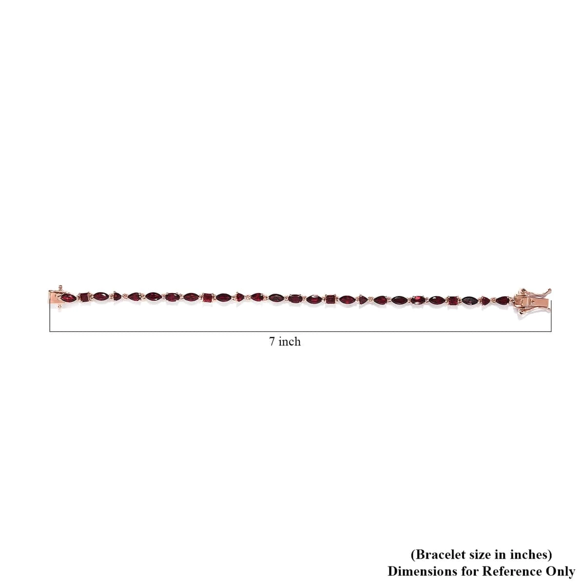 Premium Anthill Garnet Bracelet In Vermeil RG Over Sterling Silver (6.50 In) 6.85 Ctw 7 Premium Anthill Garnet Bracelet In Vermeil RG Over Sterling Silver (6.50 In) 6.85 Ctw - Image 5