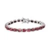 Premium Norwegian Thulite Bracelet In Platinum Over Sterling Silver (6.50 In) 23.50 Ctw -Jewelry store 7543482