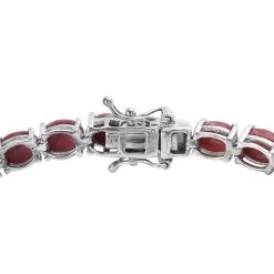 Premium Norwegian Thulite Bracelet In Platinum Over Sterling Silver (6.50 In) 23.50 Ctw -Jewelry store 7543482 3