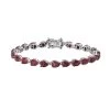 One Time Only Premium Norwegian Thulite, White Zircon Bracelet In Platinum Over Sterling Silver (6.50 In) 19.15 Ctw 1 One Time Only Premium Norwegian Thulite, White Zircon Bracelet In Platinum Over Sterling Silver (6.50 In) 19.15 Ctw -Jewelry store 7543522