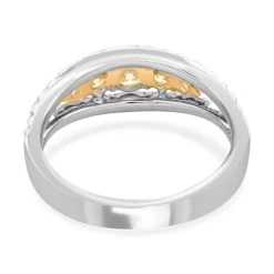 14K White Gold Natural White And Yellow Diamond SI Ring 1.00 Ctw (Del. In 15-20 Days) -Jewelry store 7543679 4