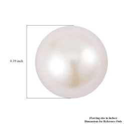 10K Yellow Gold White Edison Pearl Solitaire Stud Earrings -Jewelry store 7543857 4